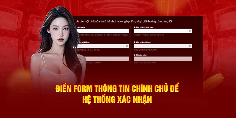 Điền form thông tin chính chủ để hệ thống xác nhận 